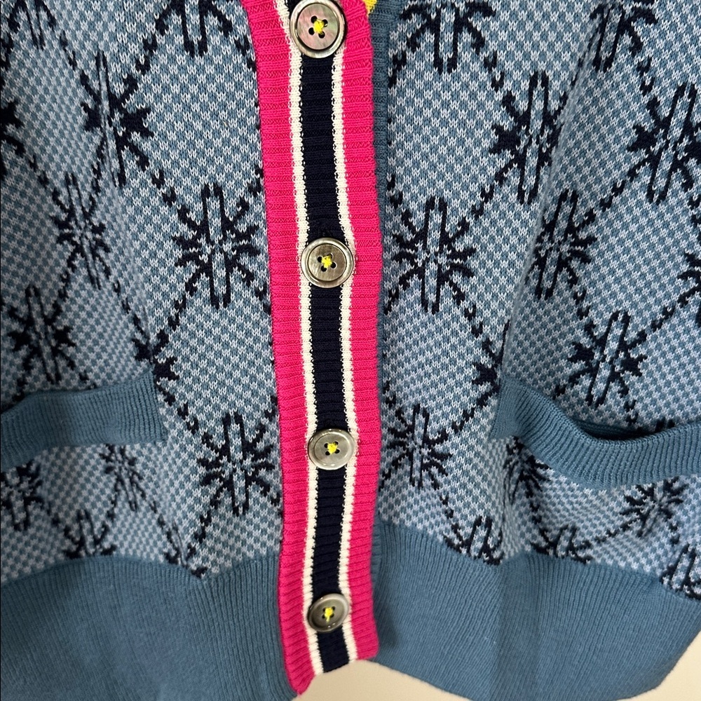 KERRI ROSENTHAL Patterned V-Neck Liv Cardigan - Size M - Picture 7 of 10